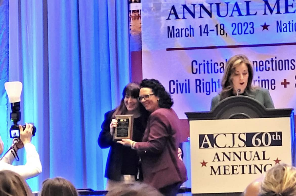 Congratulations to Dr. Danielle Rudes for the 2023 Academy of Criminal ...